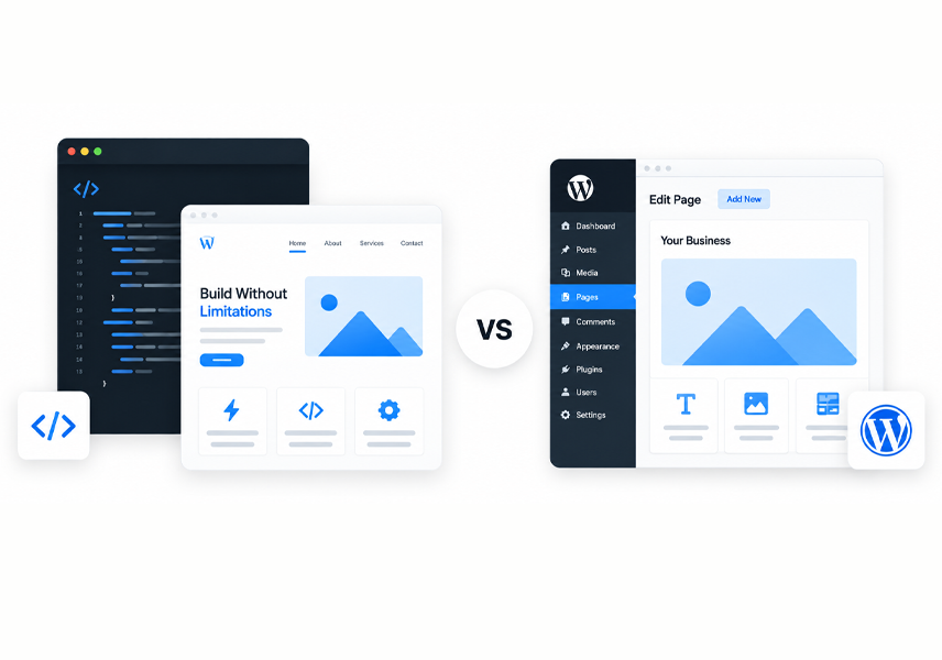 WordPress vs custom website development in Kenya